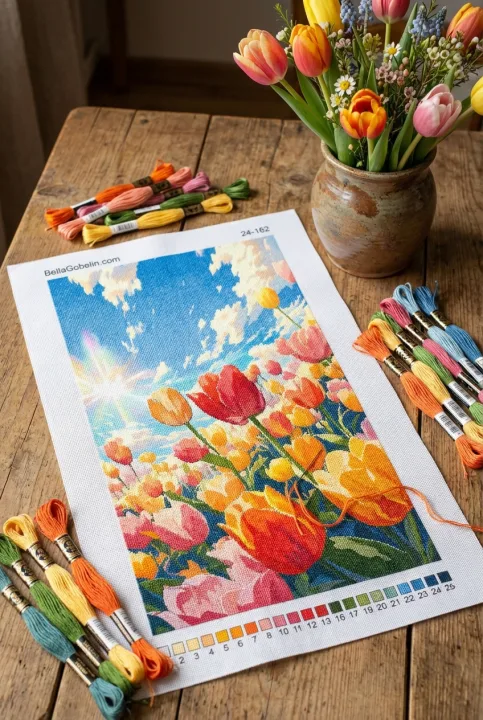 Barevné tulipány – 24-162