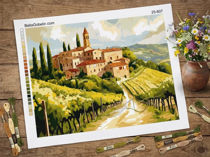 Toskánská vesnice, Chianti, Víno