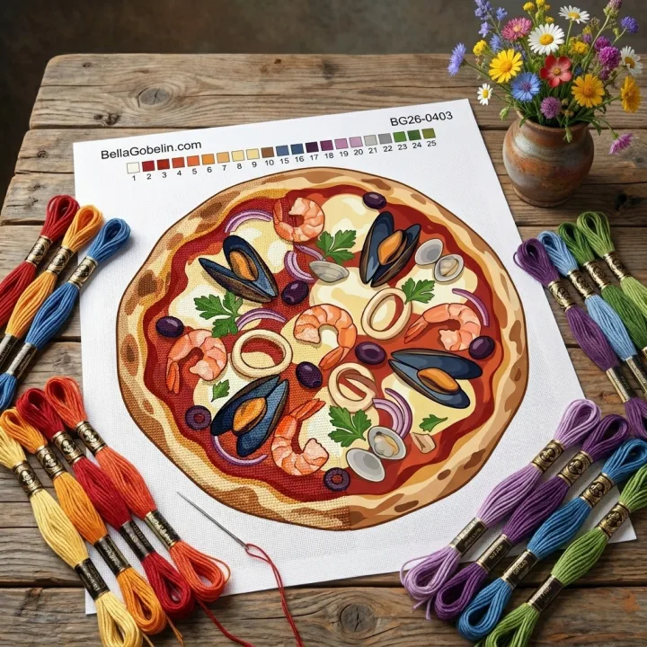 Pizza s mořskými plody