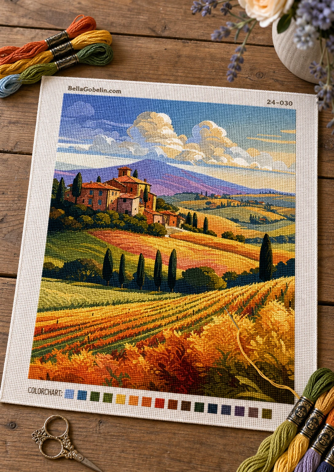 Ilustrace: Provensálská krajina