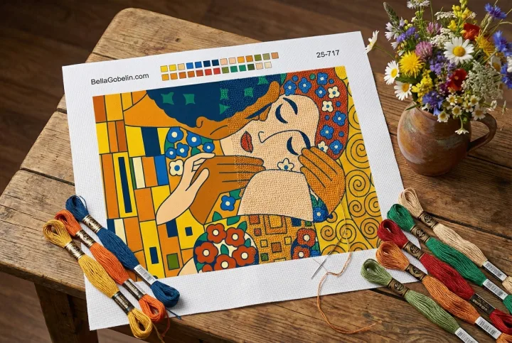 Klimt - Polibek, replika z roku 2025