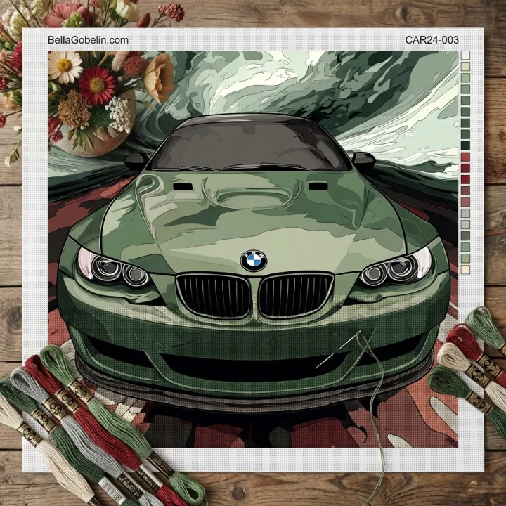 Autoportrét: zelené BMW