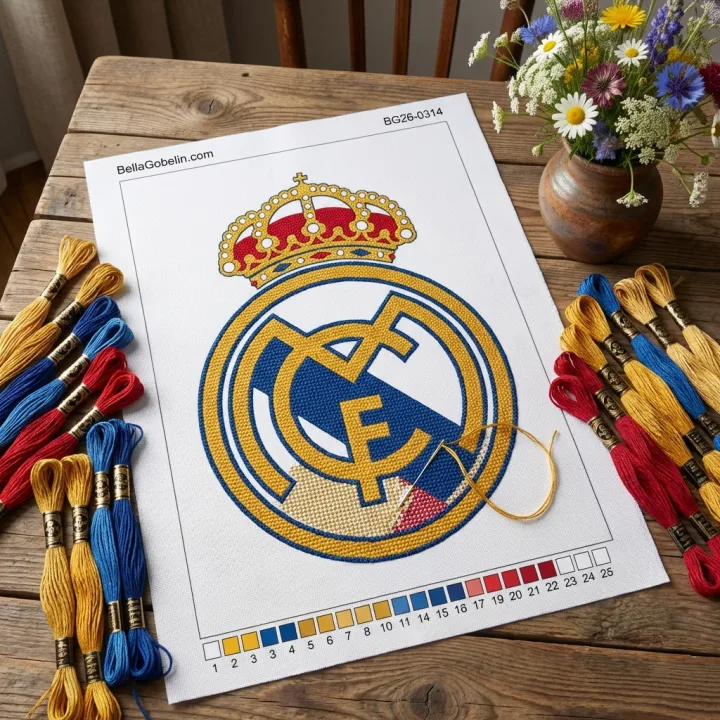 Erb Realu Madrid na bílém pozadí