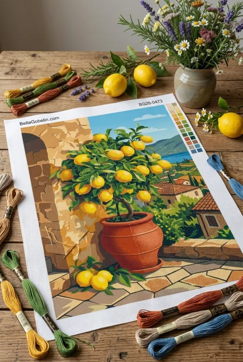 Citronovník na středomořské terase