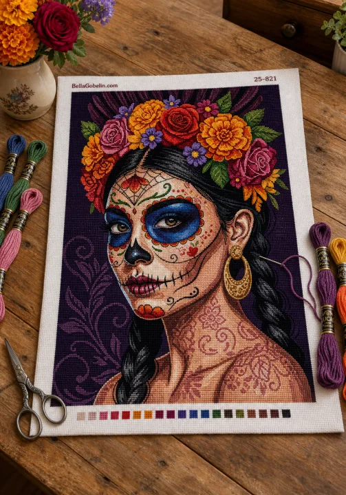 Seriál mexických portétů k příležitosti Halloweenu – 25-821