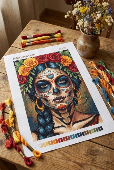 Seriál mexických portétů k příležitosti Halloweenu – 25-820