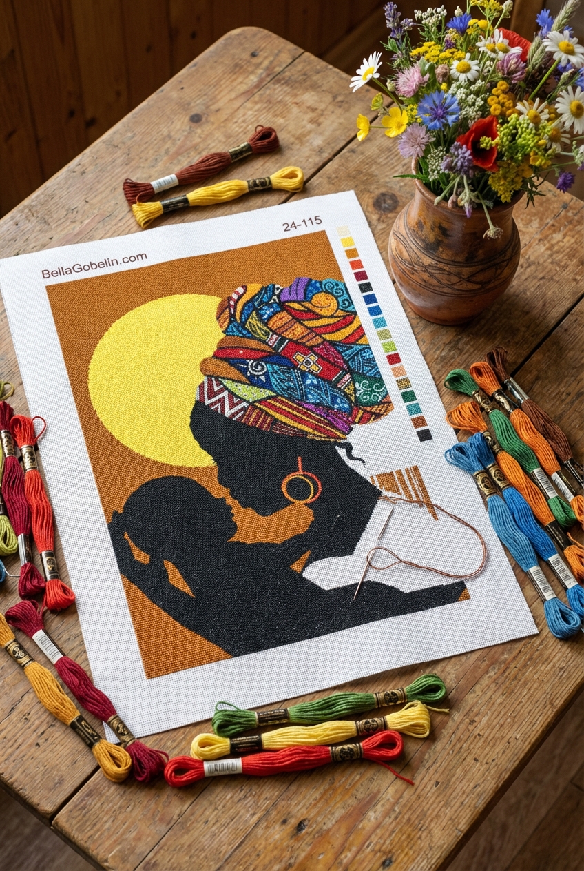 Africká žena s kojencem