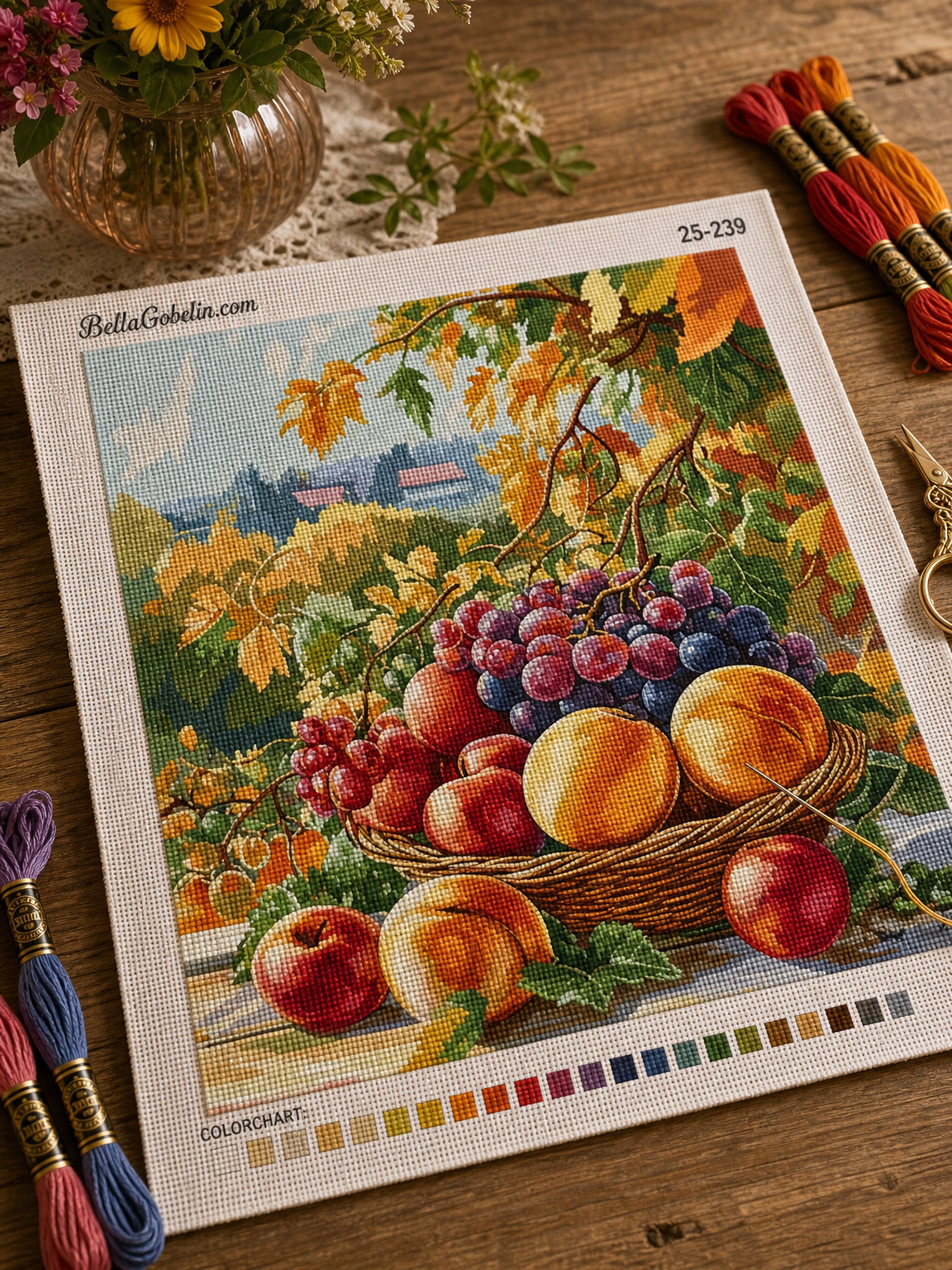 Ovoce v košíku, zátiší – 25-239