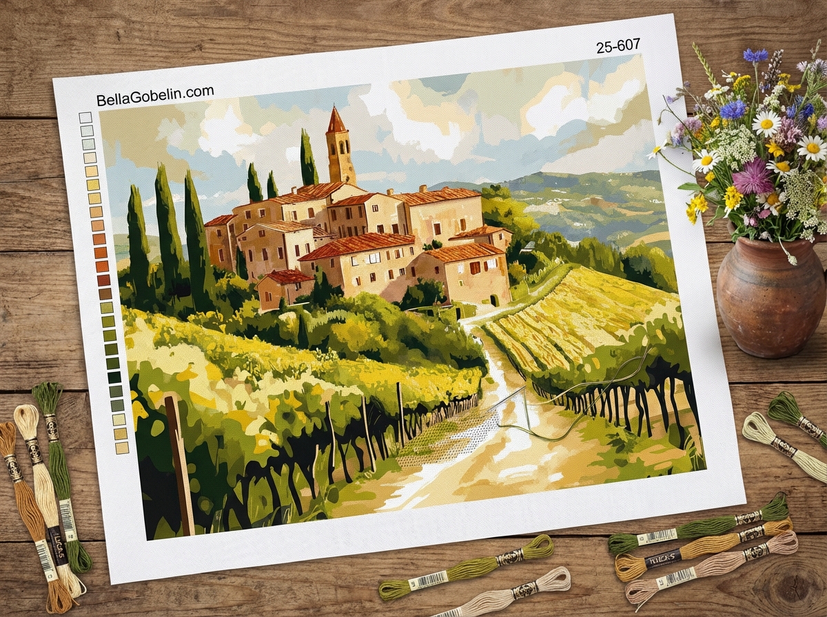 Toskánská vesnice, Chianti, Víno