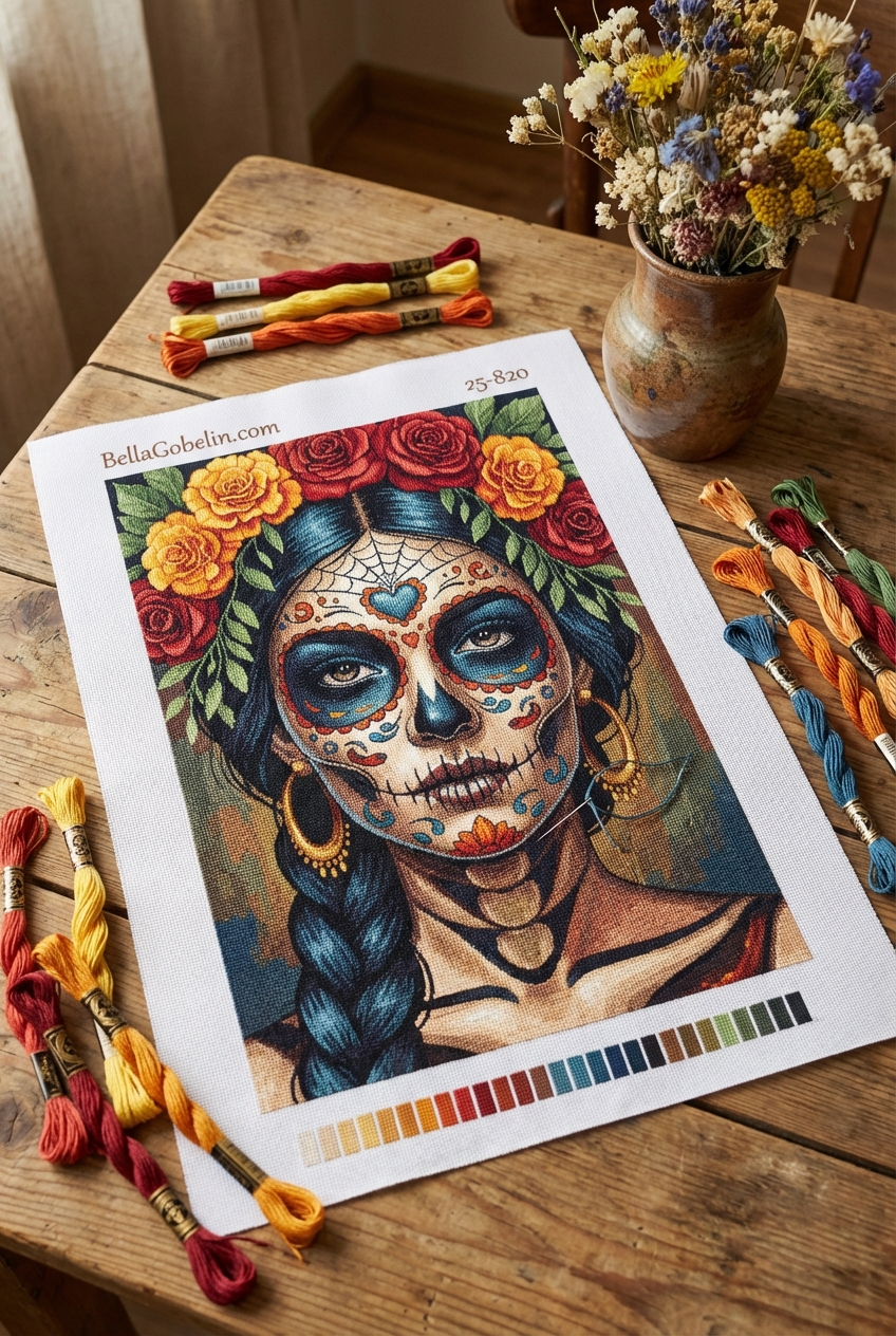 Seriál mexických portétů k příležitosti Halloweenu – 25-820