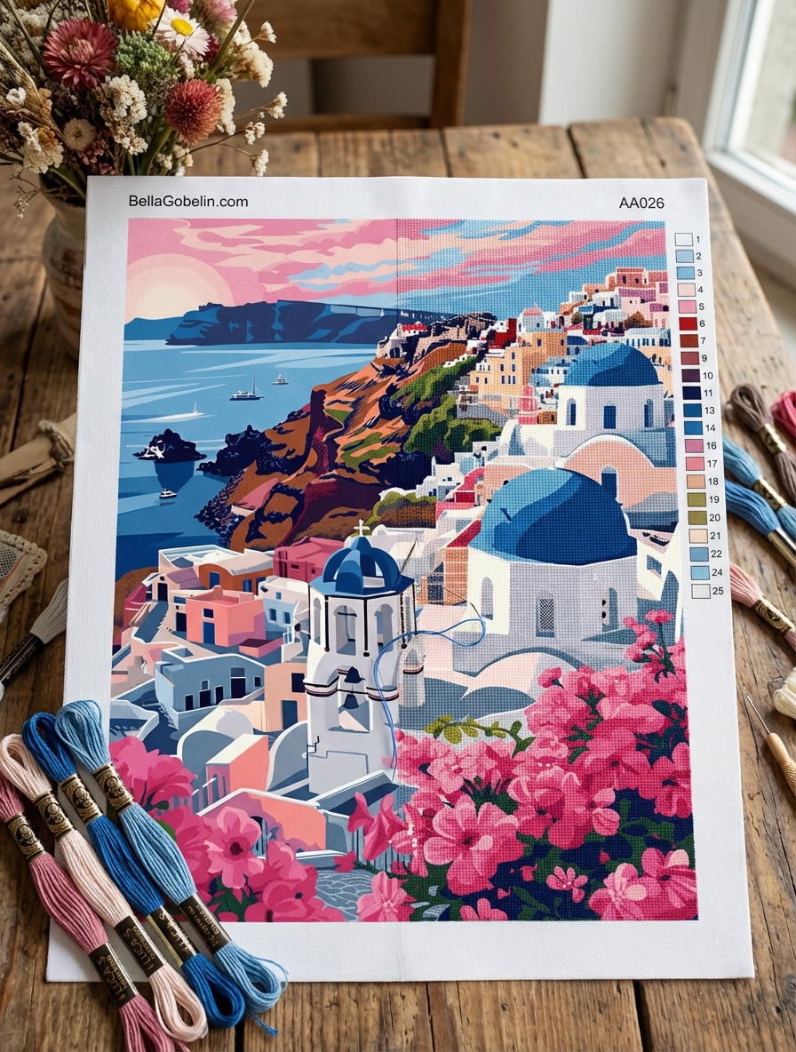 Santorini gobelín