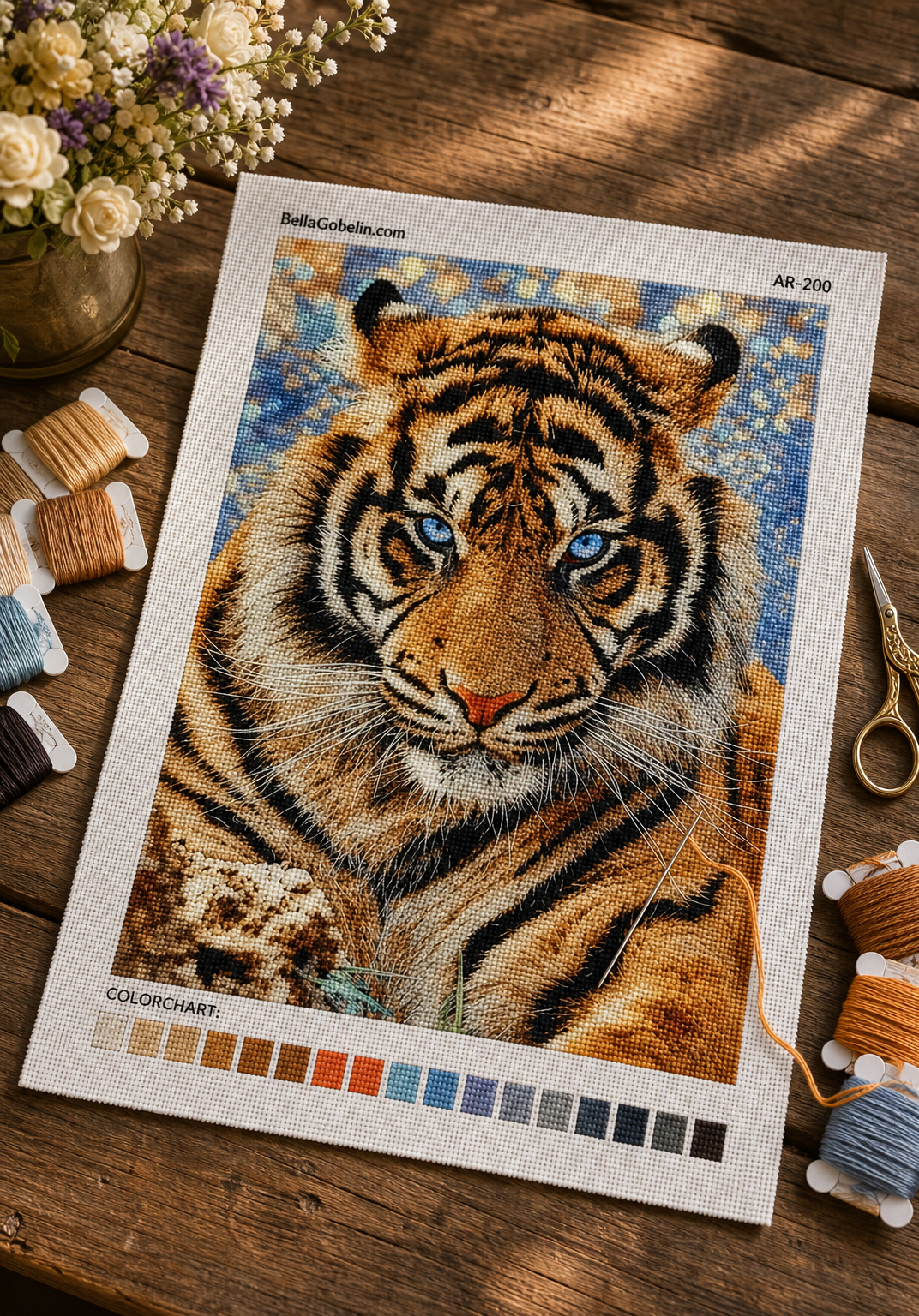 Modrý očí tiger