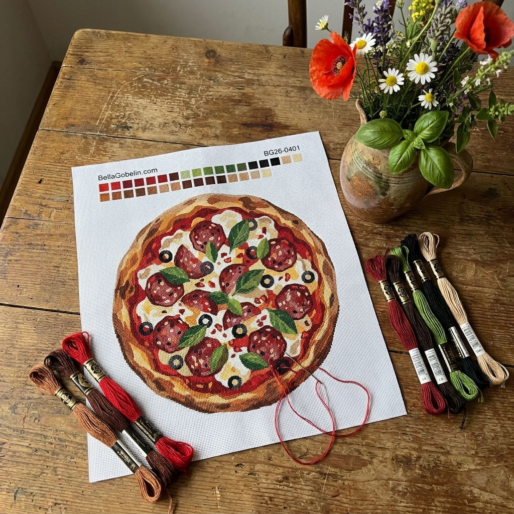Salami pizza