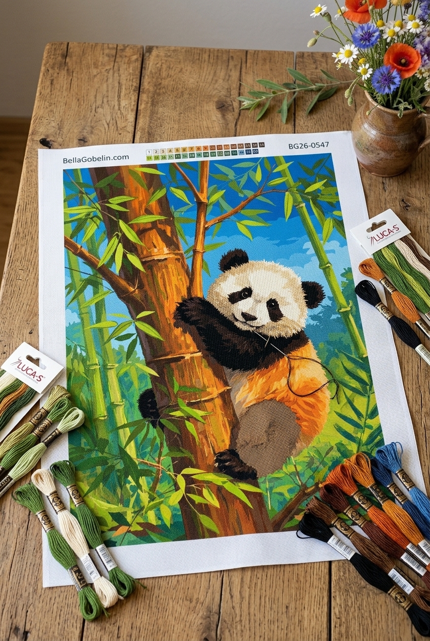 Panda v bambusovém lese