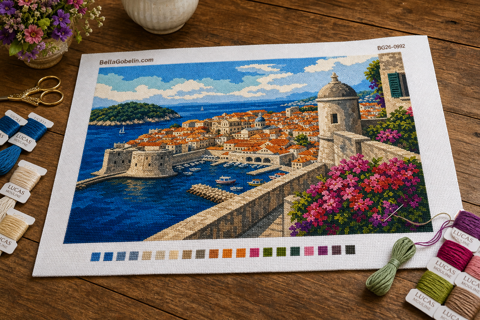Panorama přístavu Dubrovník