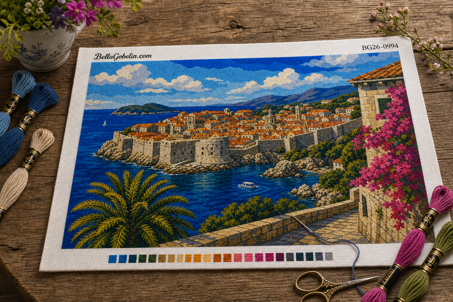 Panorama pobřeží Dubrovníku