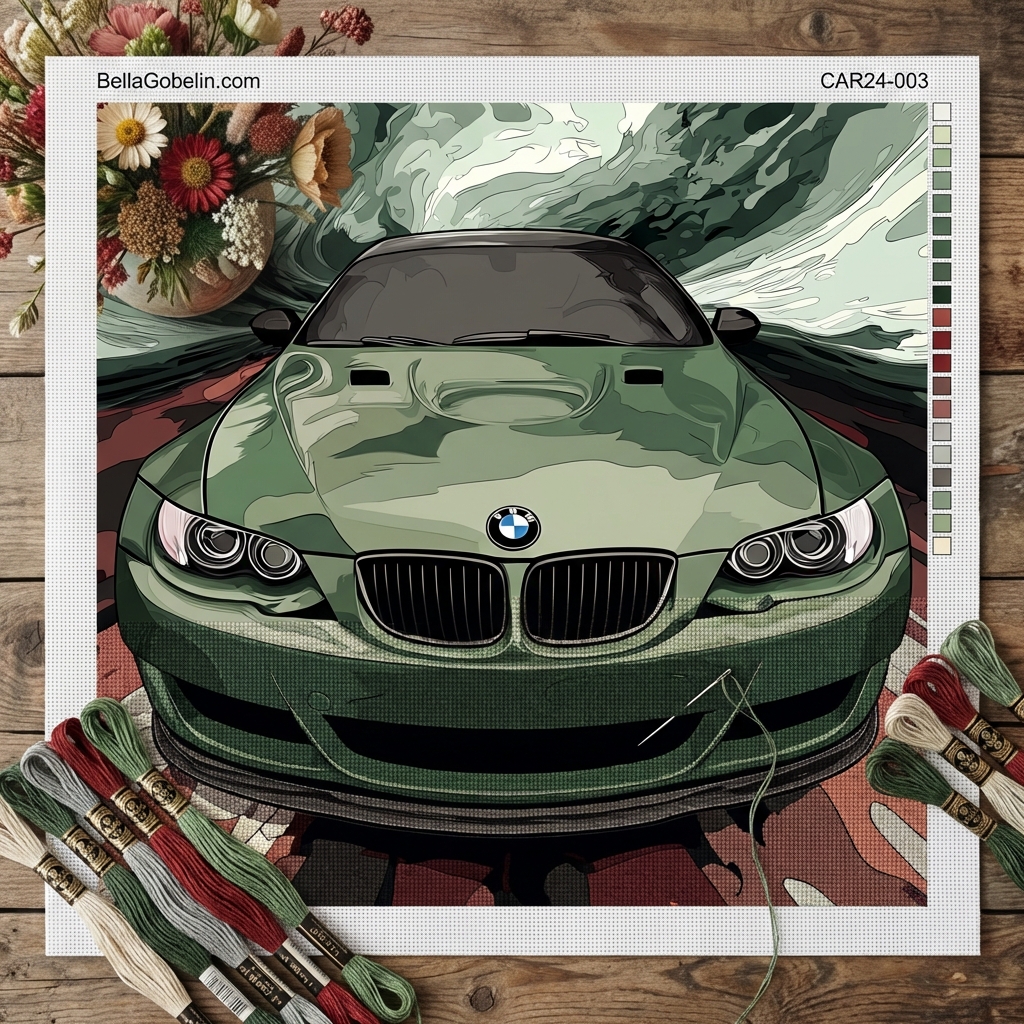 Autoportrét: zelené BMW