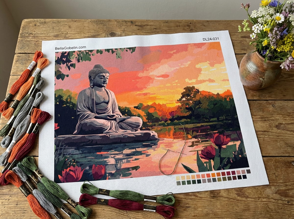 Budha socha u jezera