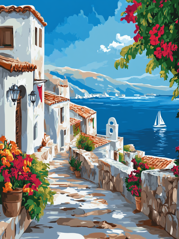 Virágos mediterrán utcák sorozat – 25-162
