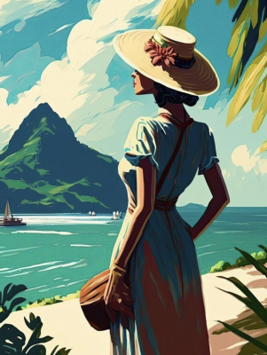 Žena na Bora Bora