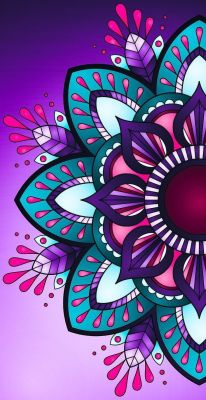 Mandala květiny detail