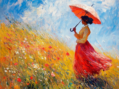 Monet, Variace dámy s deštníkem – 25-334