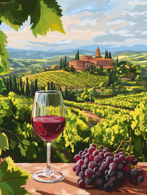Kouzelná krajina v Toskánsku, Chianti, Víno