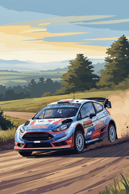 Ford Fiesta rallyové auto