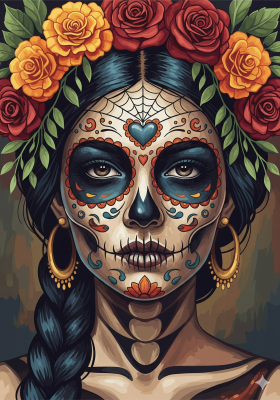 Seriál mexických portétů k příležitosti Halloweenu – 25-820