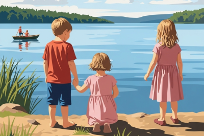 Děti u jezera – 25-958