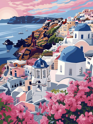 Santorini gobelín