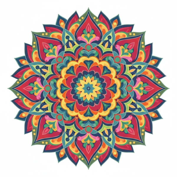 Barevné mandala umělecké dílo
