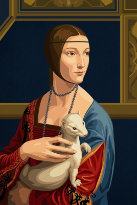 Leonardo da Vinci - Replika dámy s mývalem𐑉 – BG26-0580
