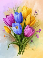 Barevné tulipány – 25-258