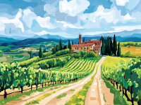 Hrozny, Toskánsko, Chianti, Víno