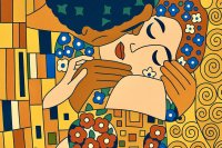 Klimt - Polibek, replika z roku 2025