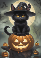 Halloween kočka