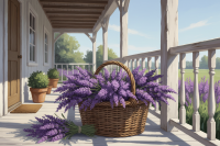 Levandulový košík na verandě – BG26-0265