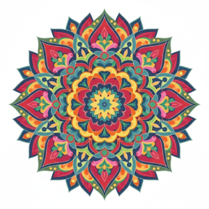 Barevné mandala umělecké dílo