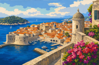 Panorama přístavu Dubrovník