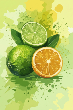 Osvěžující citrusy v akvarelovém stylu
