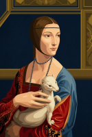 Leonardo da Vinci - Replika dámy s mývalem𐑉 – BG26-0580