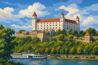 Bratislavský hrad na Dunaji